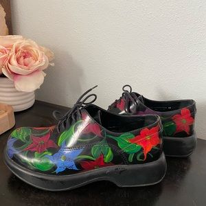 Size 40 Black Dansko Hand Painted Lace-Ups